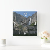ヨセミテ滝ズIIIヨセミテ国立公園出身 スクエア壁時計 (ホーム)