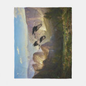 ヨセミテ滝ワイルドネスサンドヒルクレーンバーズフライ フリースブランケット (正面)