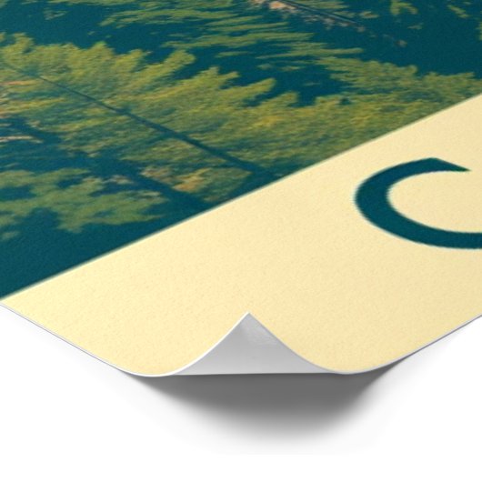 ヨセミテ滝ヴィンテージレトロポスター ポスター (角)