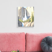 ヨセミテ滝 | 国立公園水彩画 キャンバスプリント (インサイチュ (リビング))