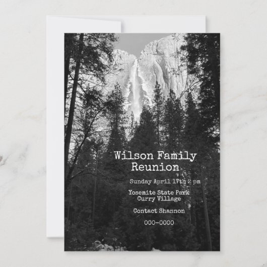 ヨセミテ滝 招待状 (正面)