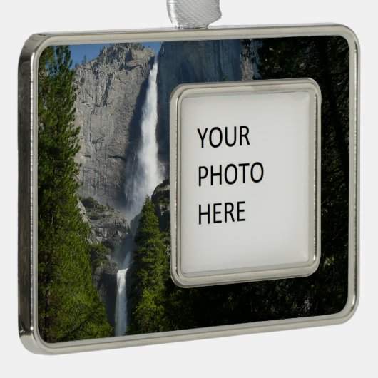 ヨセミテ滝IIヨセミテ国立公園 シルバープレートフレームオーナメント (右)