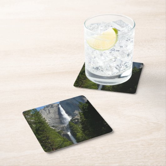 ヨセミテ滝IIヨセミテ国立公園 スクエアペーパーコースター (インサイチュ)