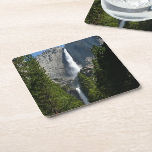 ヨセミテ滝IIヨセミテ国立公園 スクエアペーパーコースター (アングル)