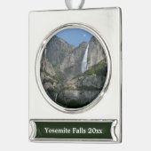 ヨセミテ滝IIIヨセミテ国立公園 シルバープレートバナーオーナメント (左)