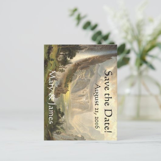 ヨセミテ滝Vista日付はがきを保存 案内ポストカード (スタンド正面)