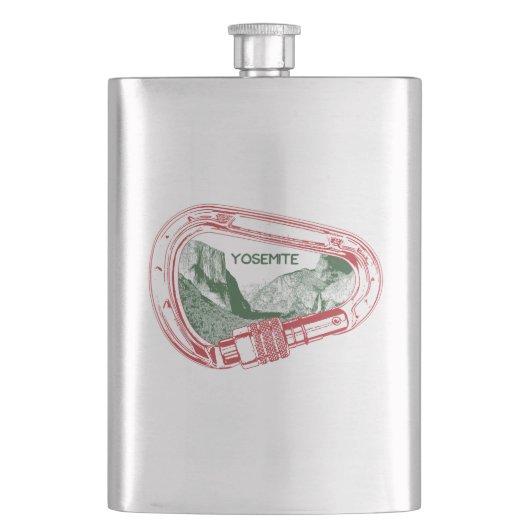 ヨセミテ登山カラビナー フラスク (正面)