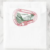 ヨセミテ登山カラビナー 長方形シール (バッグ)
