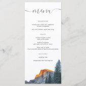 ヨセミテ素朴ハーフドームサンセット結婚ズ メニュー (正面)