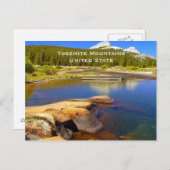 ヨセミテ統一された州ヴィンテージ観光旅行の追加 ポストカード (正面/裏面)