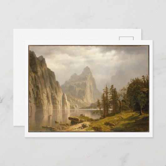 ヨセミテ谷マーセド絵を描川 ポストカード (正面/裏面)