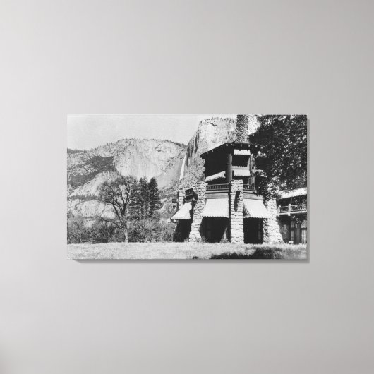 ヨセミテ，カリフォルニア州 – ザアワニーロッジ&バレー キャンバスプリント (正面)