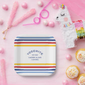 ヨセミテ キャビン クラブ カスタム クレスト パーク ストライプ ペーパープレート (パーティー)