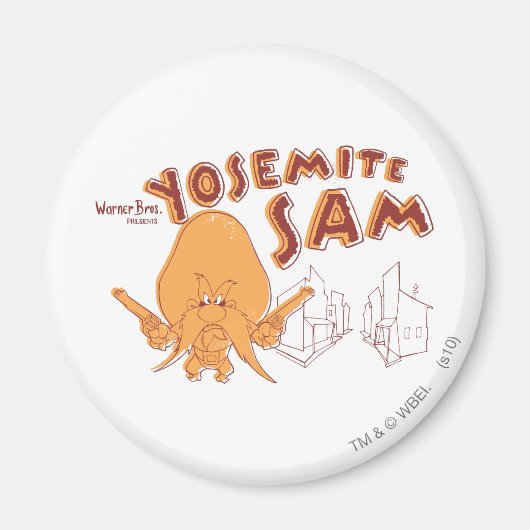ヨセミテ・サム・ワーナー・ブラザーズ。プレゼント マグネット (正面)