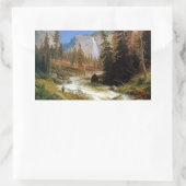 ヨセミテ・ネバダ滝 長方形シール (バッグ)