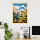 ヨセミテ～ヴィンテージ旅行 ポスター (ホームオフィス)