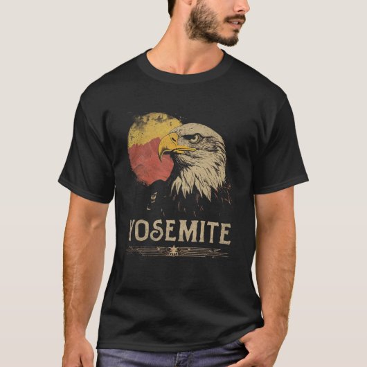 ヨセミテ - 愛するナチュラルなビンテージハイキング 70年代 80年代 Tシャツ (正面)