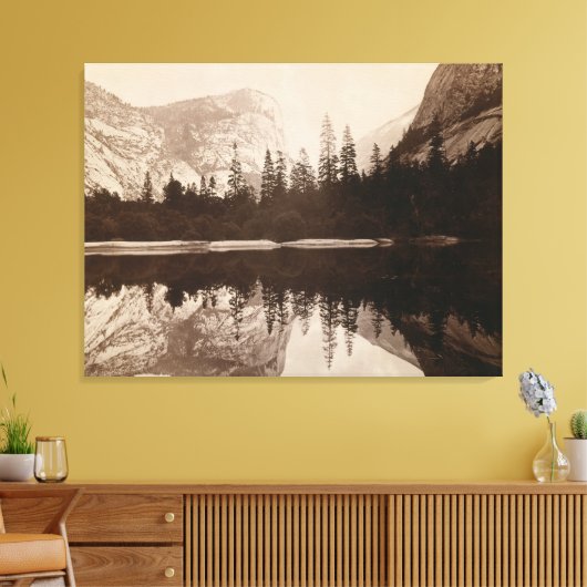 ヨセミテ – 鏡湖 – 国立公園 キャンバスプリント (インサイチュ (リビング))