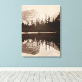 ヨセミテ – 鏡湖 – 国立公園 キャンバスプリント (インサイチュ (ウッドフロア))