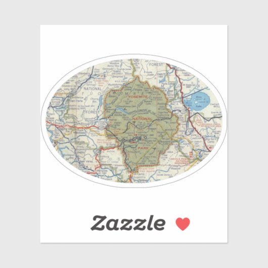 ヨセミテNPヴィンテージロードマップ シール (シート)