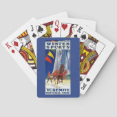 ヨセミテPosterYosemite、カリフォルニアの冬季スポーツ トランプ (裏面)