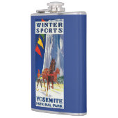 ヨセミテPosterYosemite、カリフォルニアの冬季スポーツ フラスク (左)