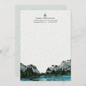 ヨセミパーソナライズされたテ刺激を受けたサンク·ノーテカード サンキューカード (正面/裏面)