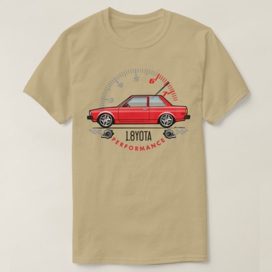 ヨタレッド Tシャツ (デザイン正面)