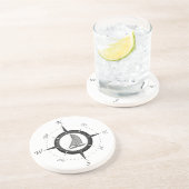 ヨットおよびコンパス面図 コースター (側面)