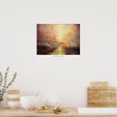 ヨットが海岸に近づく – ジョセフ・マロード・ターナー ポスター (キッチン)