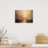 ヨットが海岸に近づく – ジョセフ・マロード・ターナー ポスター (キッチン)