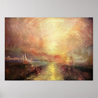 ヨットが海岸に近づく – ジョセフ・マロード・ターナー ポスター