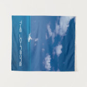 ヨットでブルーに タペストリー (正面(横))