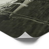 ヨットでリギングを行う女性 ポスター (角)