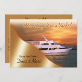 ヨットで結婚式をしよう！ 日程を保存しよう セーブザデート (正面/裏面)