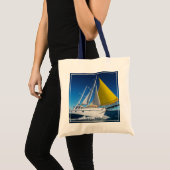 ヨットで航海する海 トートバッグ (正面(商品))