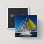 ヨットで航海する海 缶バッジ (正面&裏面)