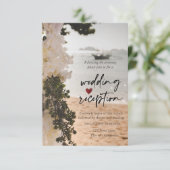 ヨットと花とビーチの披露宴 招待状 (スタンド正面)