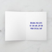 ヨットに乗った子供たちとハッピーバースデー カード (内部)