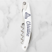 ヨットのコルクせん抜きのブライダルパーティのギフト ソムリエナイフ (正面)