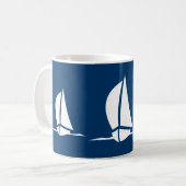 ヨットのコーヒー・マグ コーヒーマグカップ (正面左)