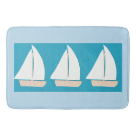 ヨットのデザインのバス・マット バスマット