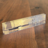 ヨットのヨットのボートの海の島の名札 デスクネームプレート (側面)