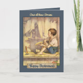 ヨットの夢 – 詩と – 引退 カード (正面)