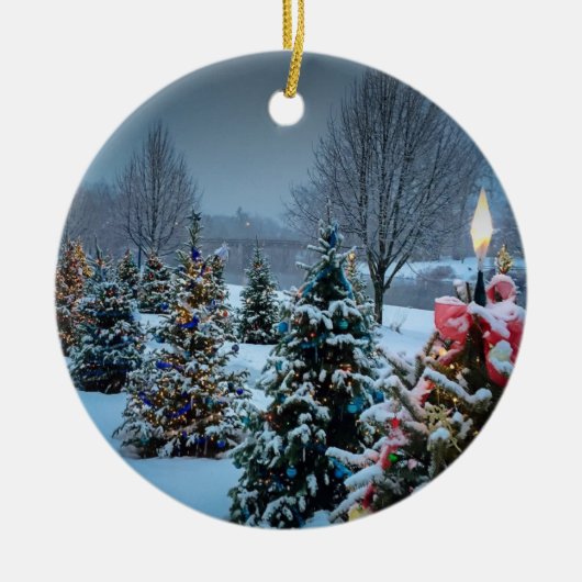 ヨットの洗面器 セラミックオーナメント (正面)