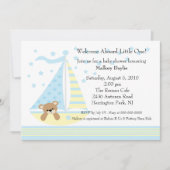 ヨットの男の子のベビーシャワーの招待状 招待状 (正面)