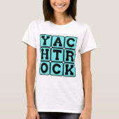 ヨットの石、音楽ジャンル Tシャツ (正面)