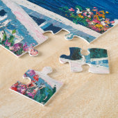 ヨットの絵画 ジグソーパズル (側面)