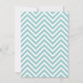 ヨットの航海のなベビーシャワー、青いシェブロン 招待状 (裏面)