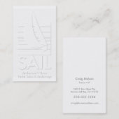 ヨットの販売及び仲介手数料のエンボス一見 名刺 (正面/裏面)